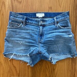 Hatch Distressed Blue Jean Shorts (maternity)